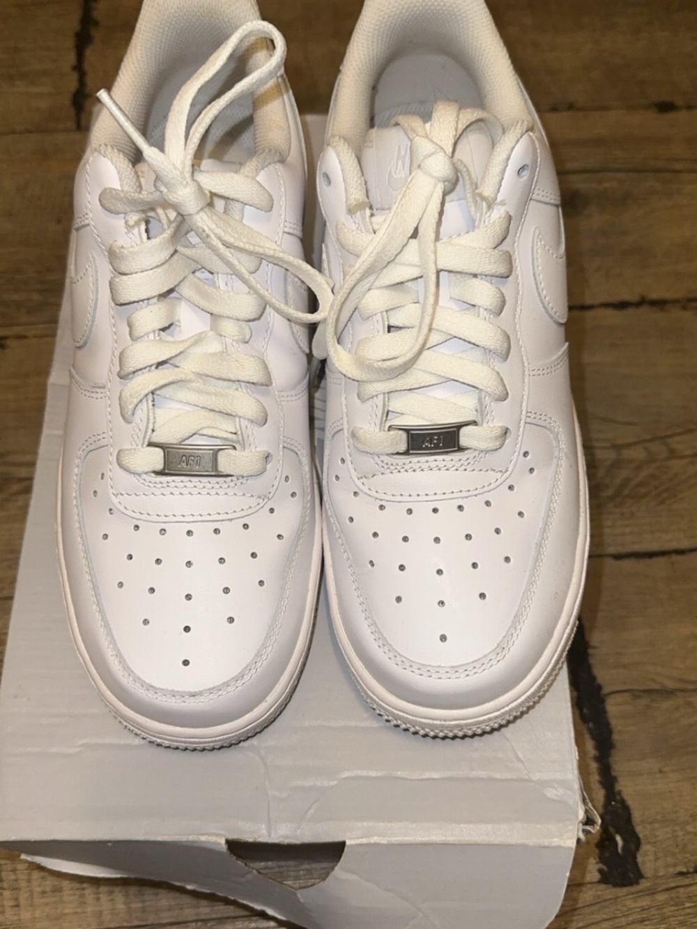 Nike White Low-Top Leather Sneakers